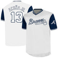Men's Atlanta Braves Ronald Acuña Jr. White Big & Tall Name & Number MLB Baseball Jersey - view 1