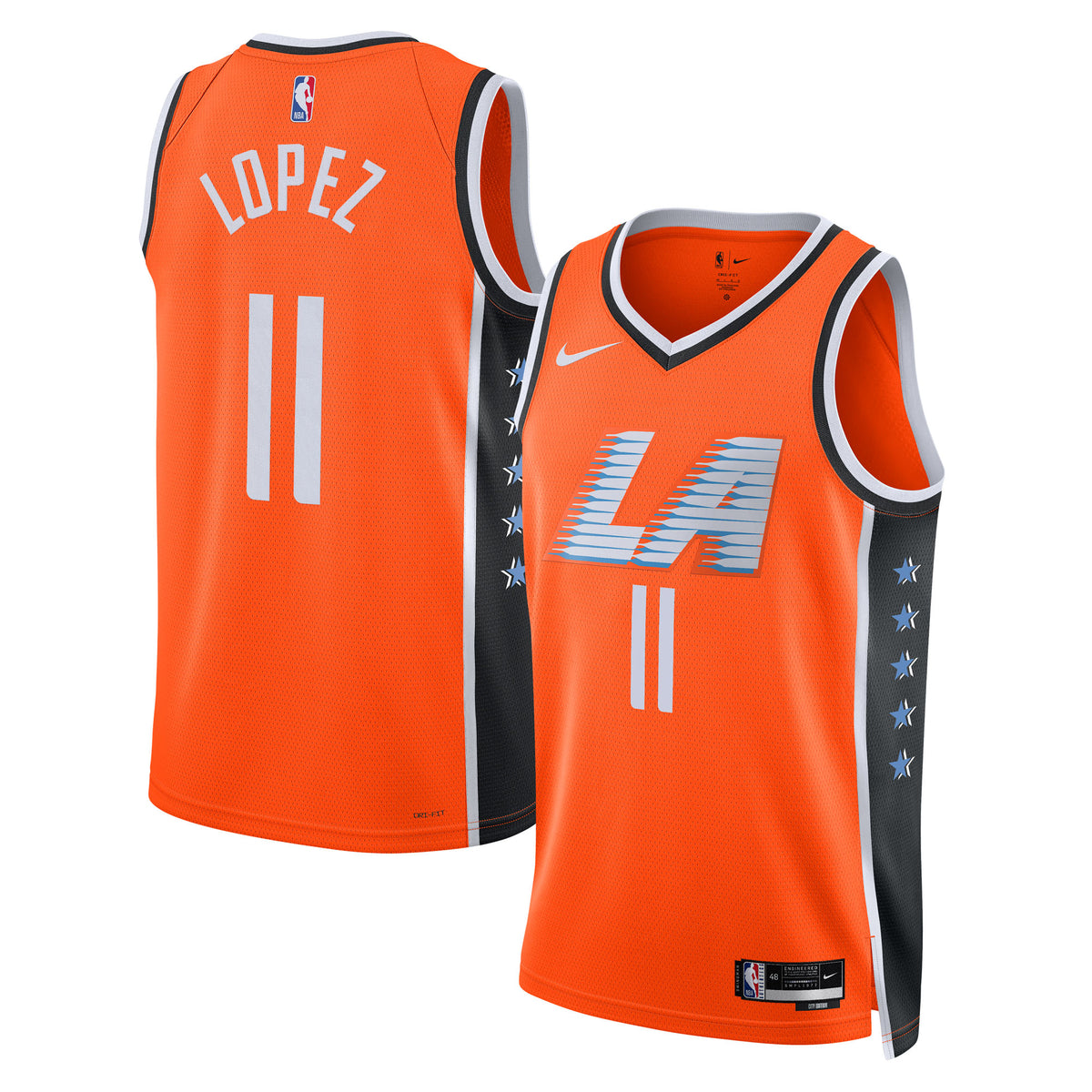 Unisex Brook Lopez LA Clippers 2025/26 City Edition Swingman NBA Basketball Jersey - Orange - view 1