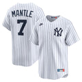 Men's New York Yankees Mickey Mantle White Throwback Cooperstown Collection Limited MLB Baseball Jersey - view 1
