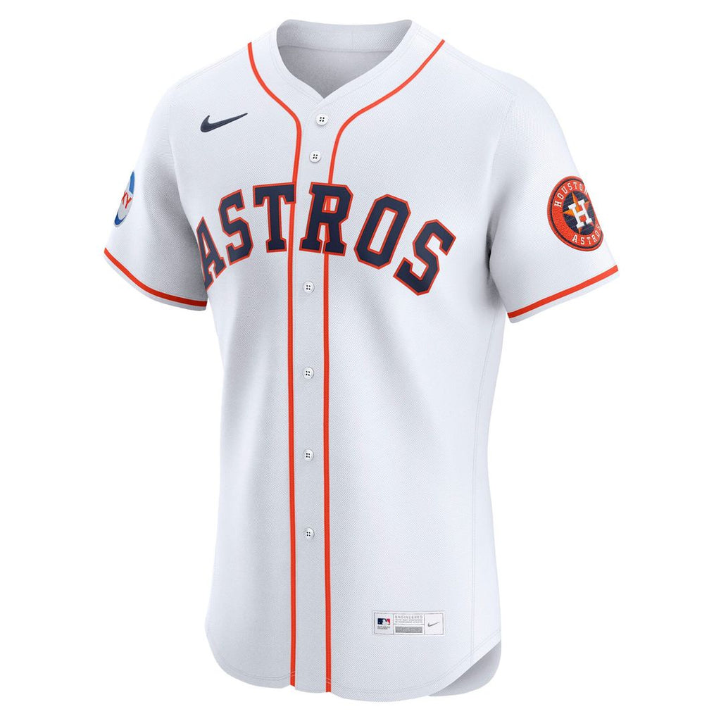 Men's Houston Astros White Home Elite MLB Baseball Jersey - view 2