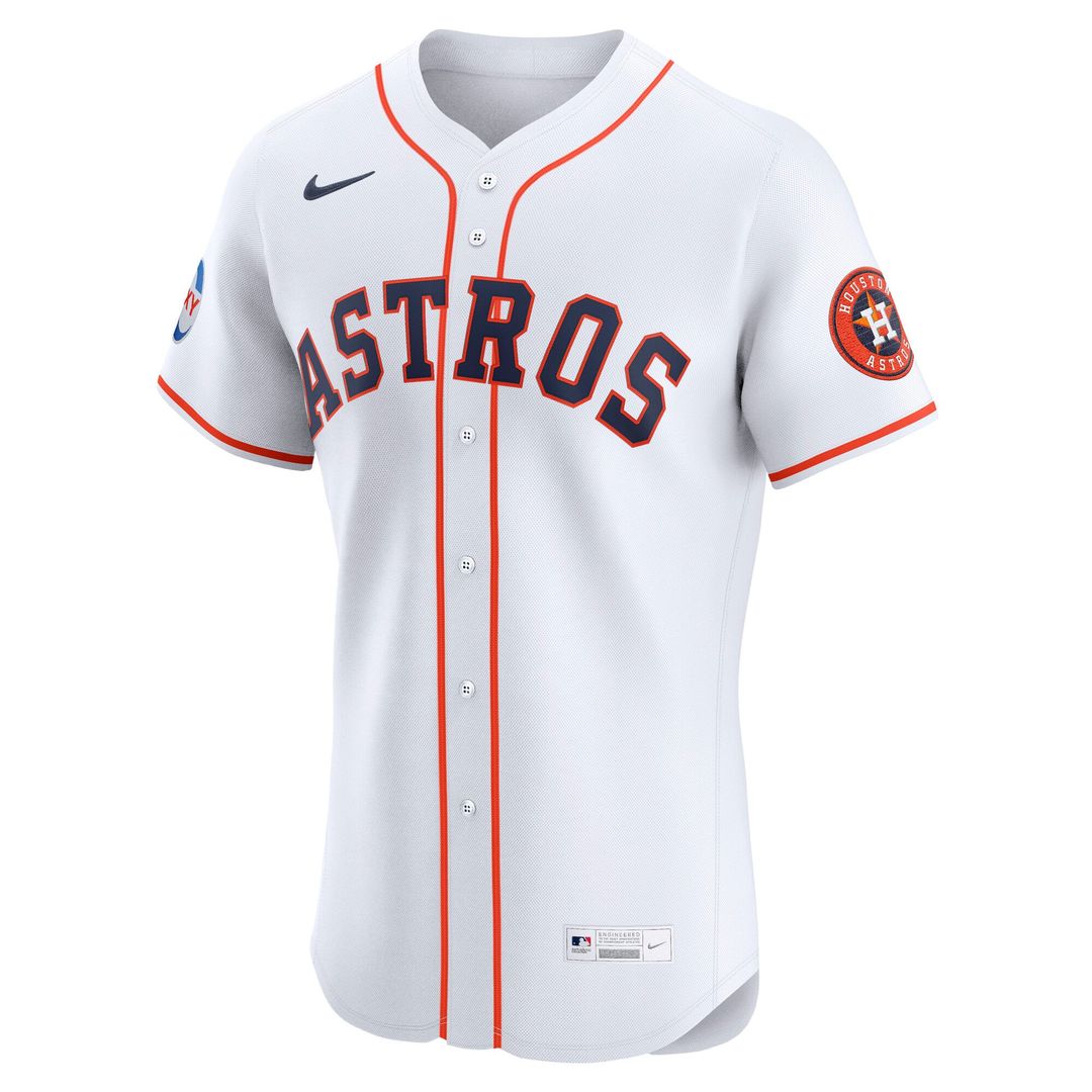 Men's Houston Astros White Home Elite MLB Baseball Jersey - view 2