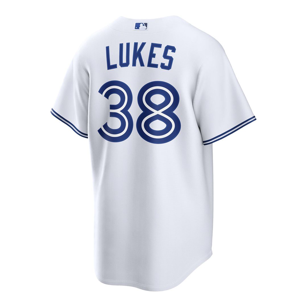 Men's Toronto Blue Jays Nathan Lukes White Home Replica MLB Baseball Jersey - view 3