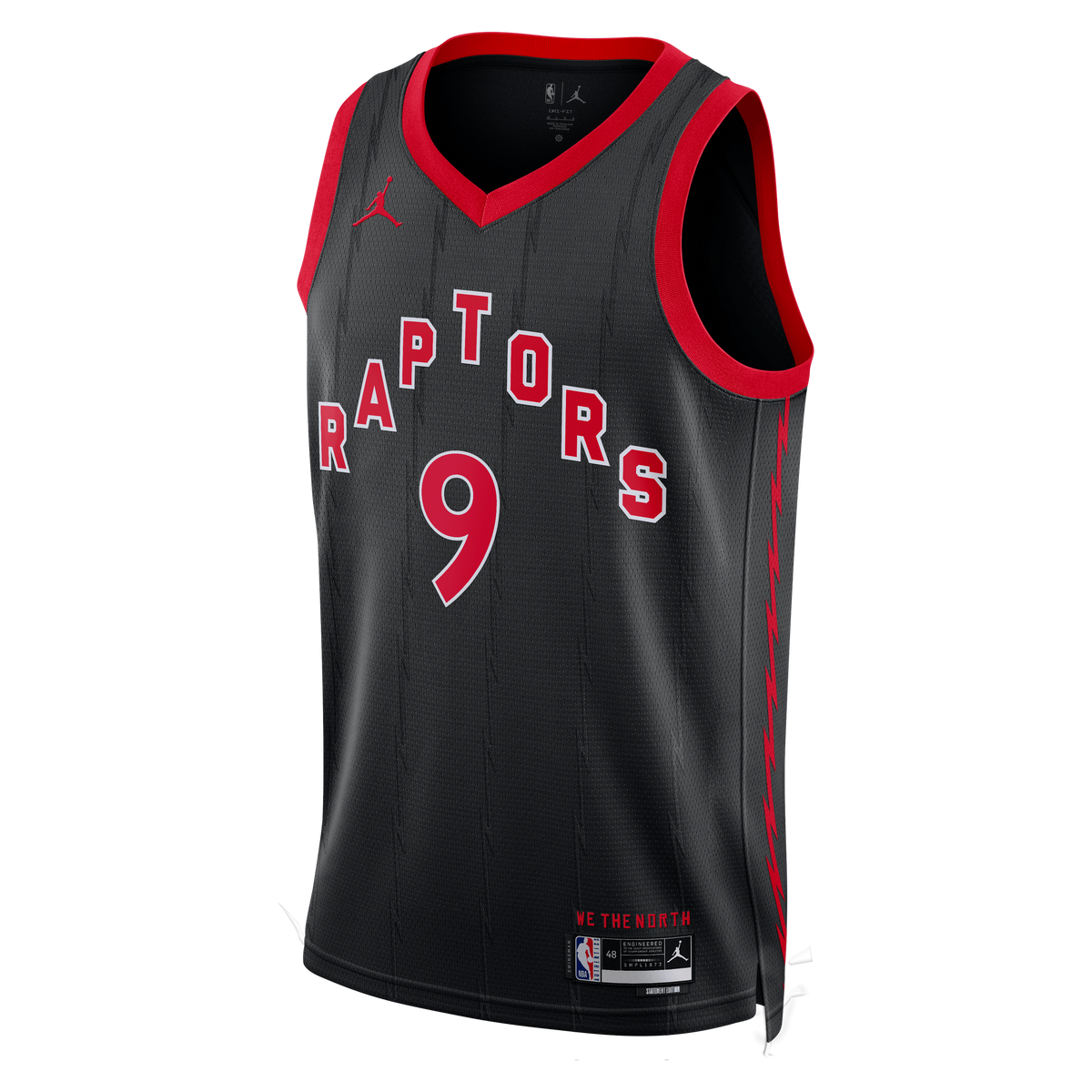 Unisex RJ Barrett Toronto Raptors Statement Edition Swingman NBA Basketball Jersey - Black - view 3