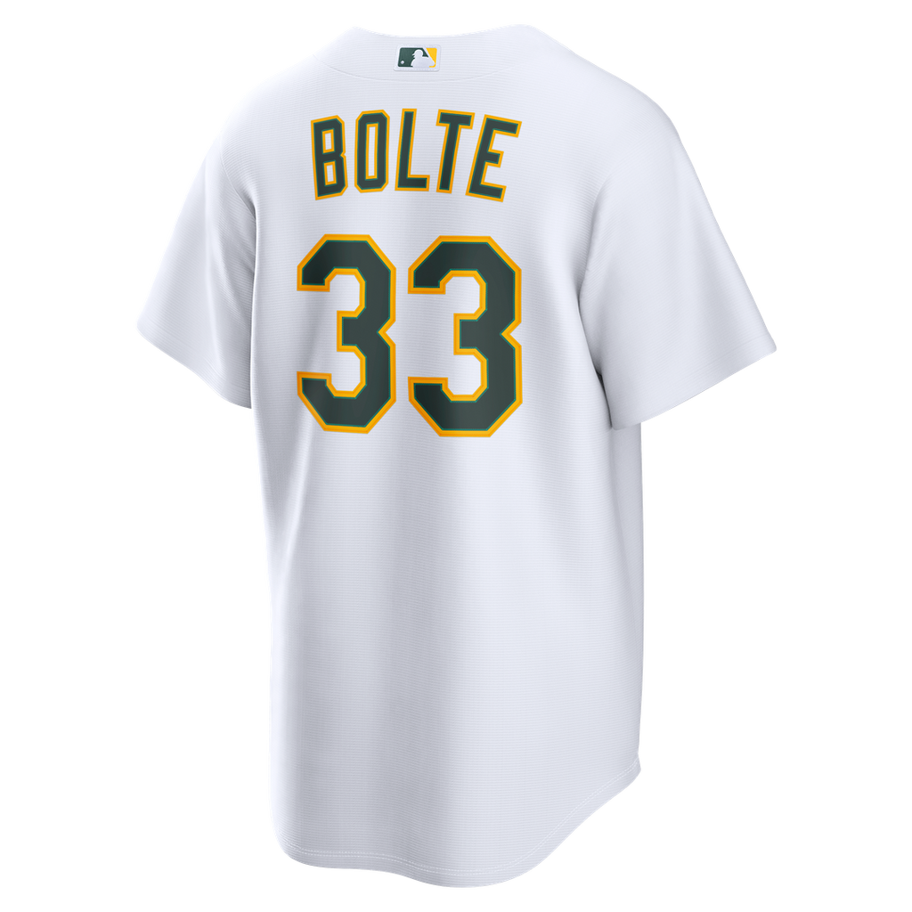 Men's Athletics Henry Bolte White Home Replica MLB Baseball Jersey - view 3