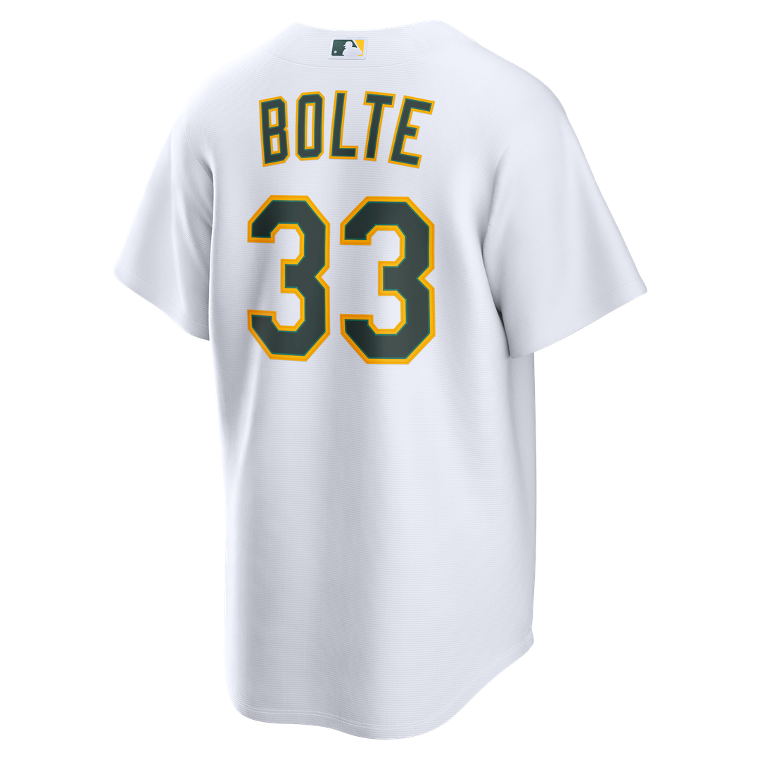 Men's Athletics Henry Bolte White Home Replica MLB Baseball Jersey - view 3