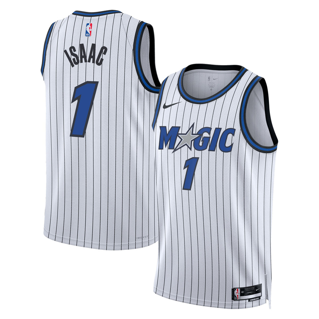 Unisex Jonathan Isaac Orlando Magic Replica Association Edition Swingman NBA Basketball Jersey - White - view 1