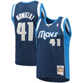 Men's Dirk Nowitzki Navy Dallas Mavericks 2011/12 Hardwood Classics Swingman NBA Basketball Jersey - view 1