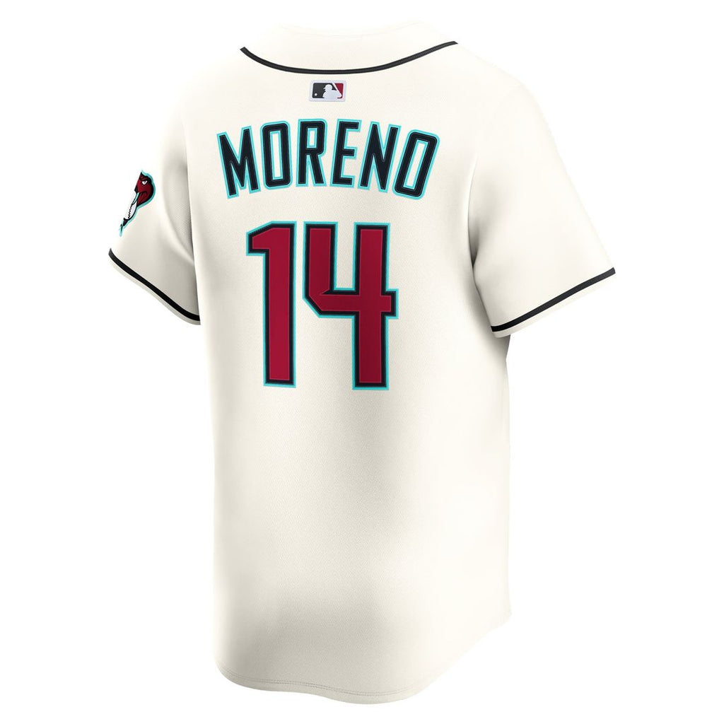 Men's Arizona Diamondbacks Gabriel Moreno Cream Home Limited MLB Baseball Jersey - view 3