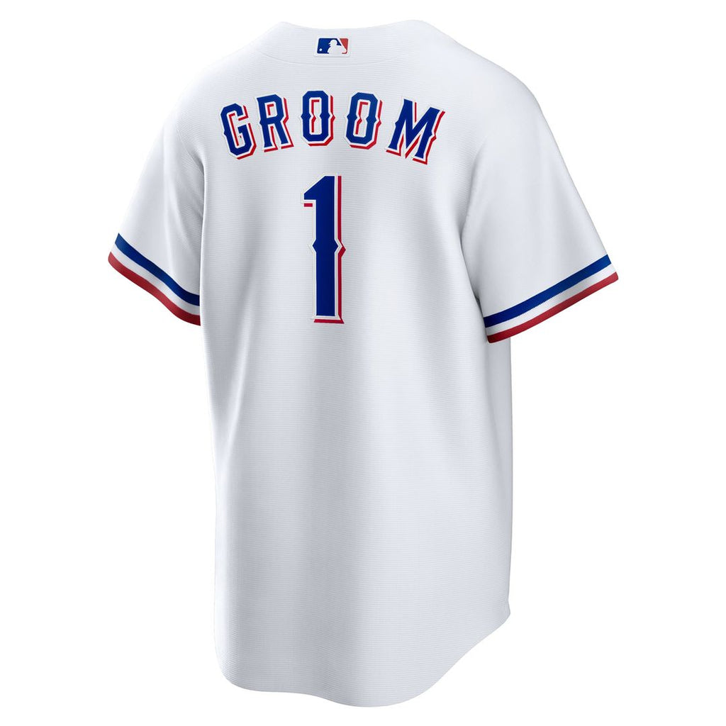 Men's Texas Rangers White #1 Groom Home Replica MLB Baseball Jersey - view 3