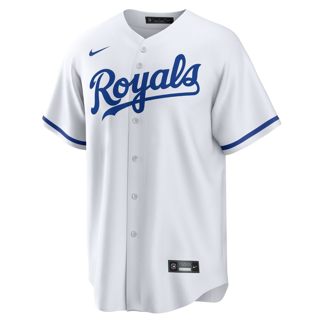 Men's Kansas City Royals White #1 Groom Home Replica MLB Baseball Jersey - view 2