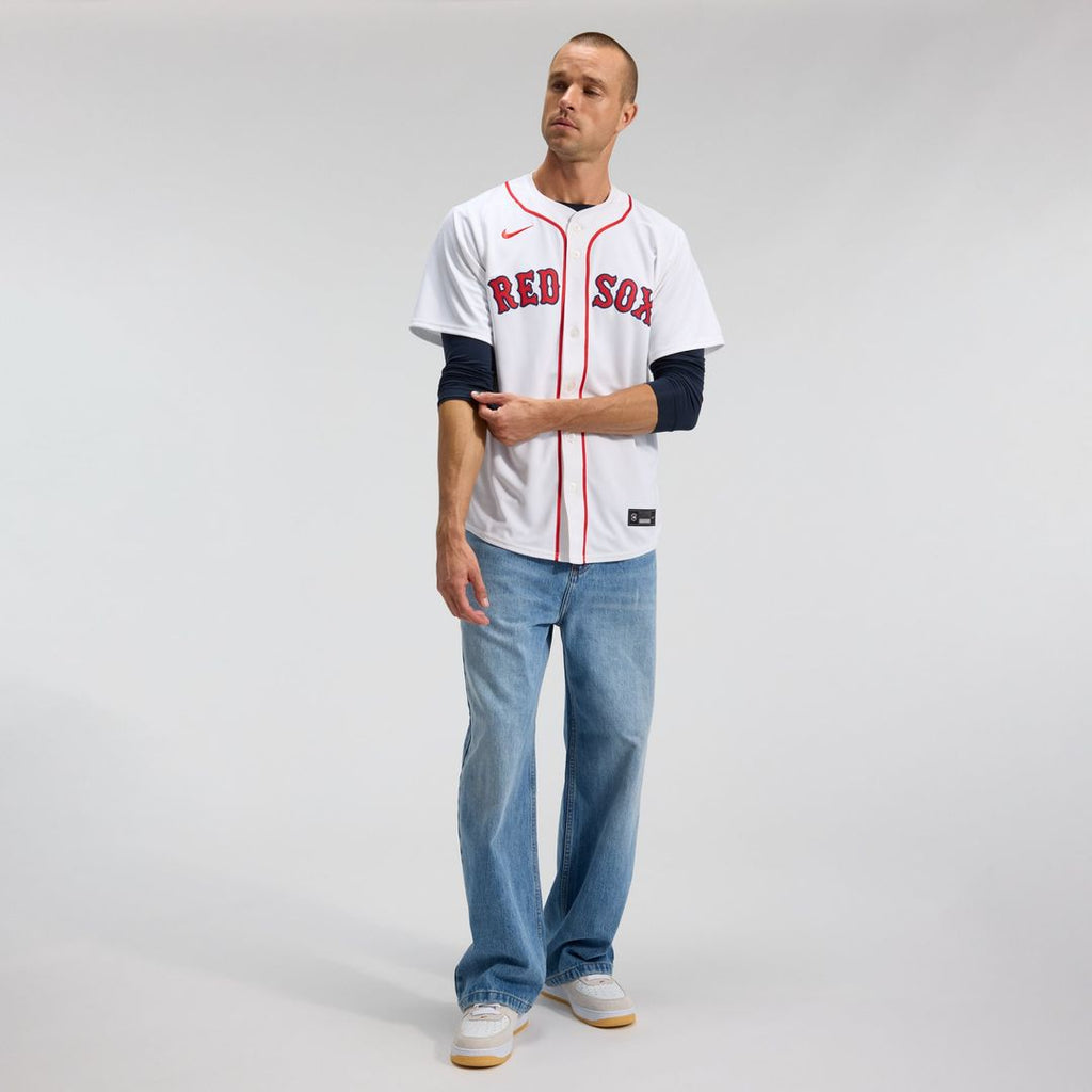 Men's Boston Red Sox White Home Limited MLB Baseball Jersey - view 4