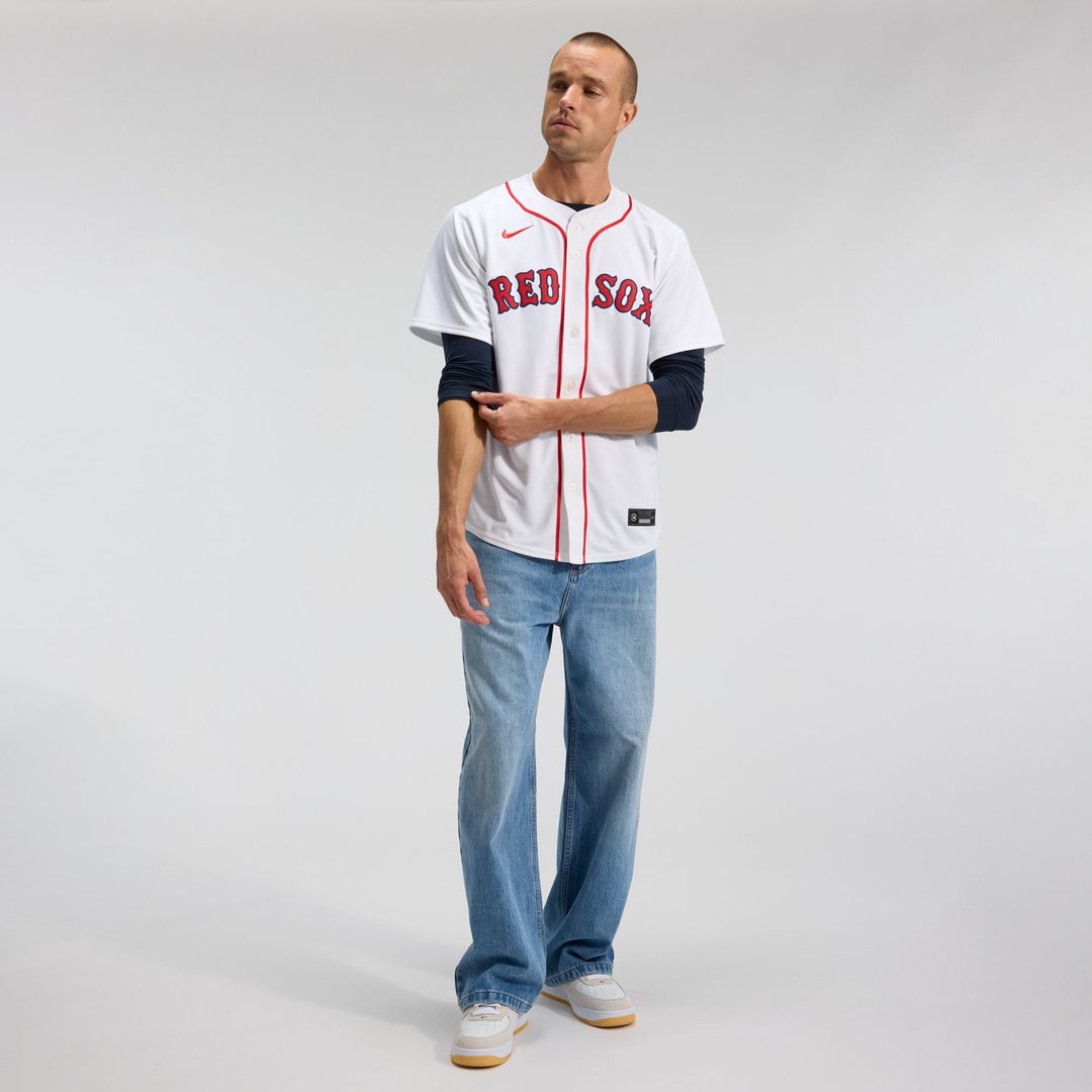 Men's Boston Red Sox White Home Limited MLB Baseball Jersey - view 4