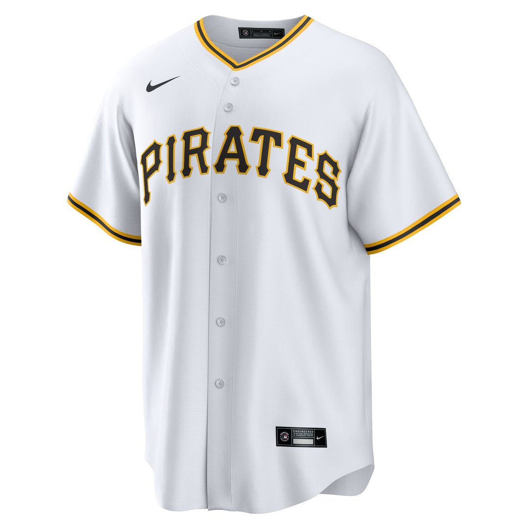 Men's Pittsburgh Pirates White Home Replica MLB Baseball Jersey - view 5