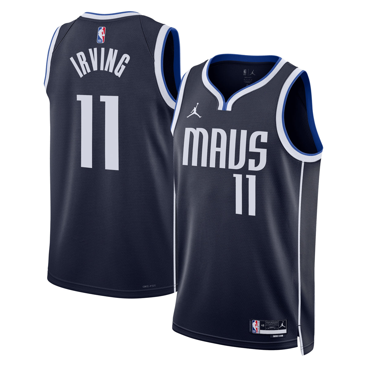 Unisex Kyrie Irving Dallas Mavericks Statement Edition Swingman NBA Basketball Jersey - Navy - view 1