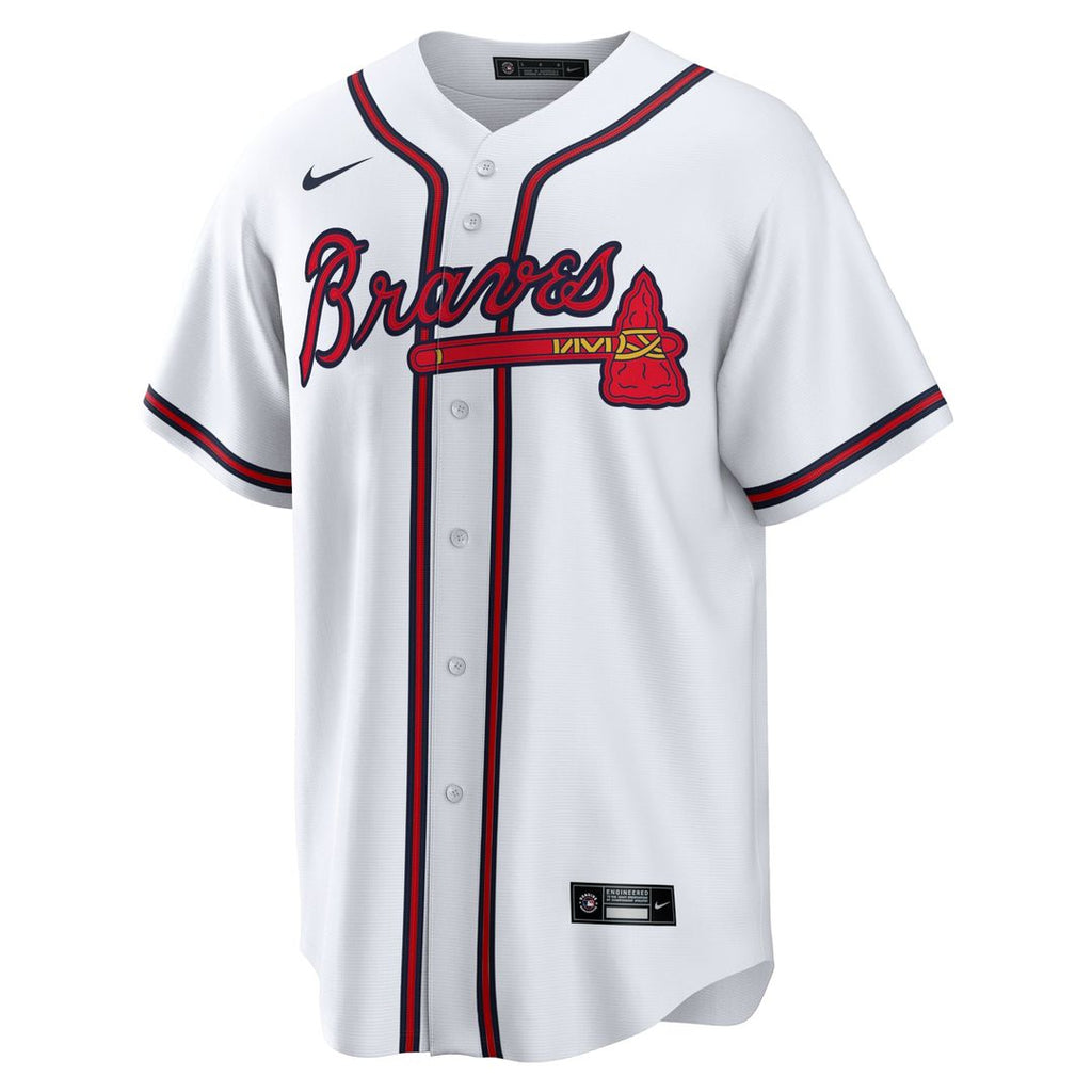 Men's Atlanta Braves Ronald Acuna Jr. White Home Replica Player Name MLB Baseball Jersey - view 2