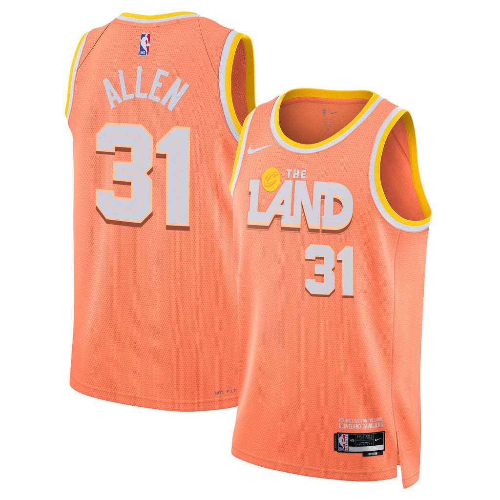 Unisex Jarrett Allen Cleveland Cavaliers 2025/26 City Edition Swingman NBA Basketball Jersey - Orange - view 1