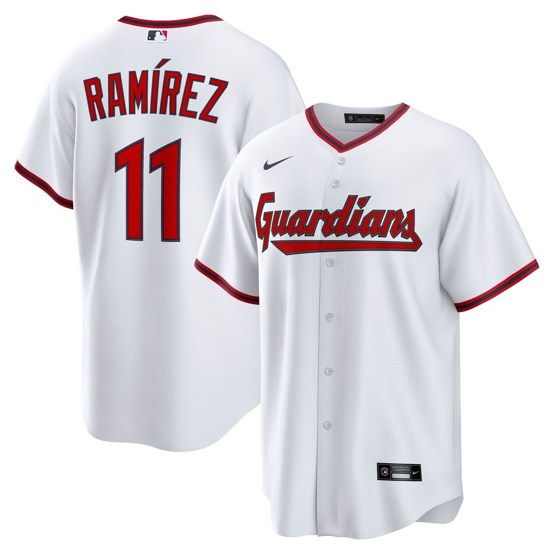 Men's Cleveland Guardians José Ramírez White Home Replica MLB Baseball Jersey - view 1