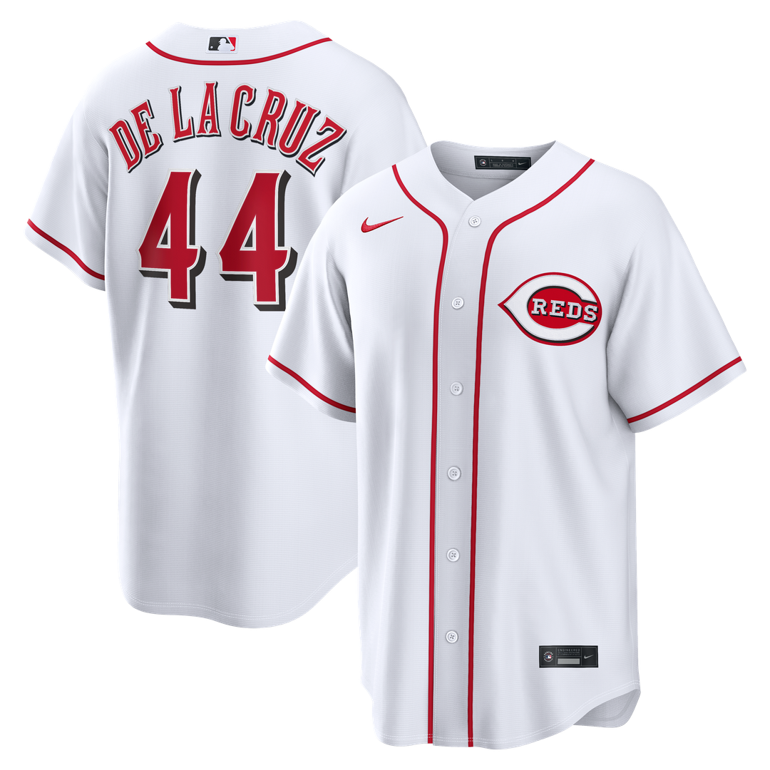 Men's Cincinnati Reds Elly De La Cruz White Home Replica MLB Baseball Jersey - view 1