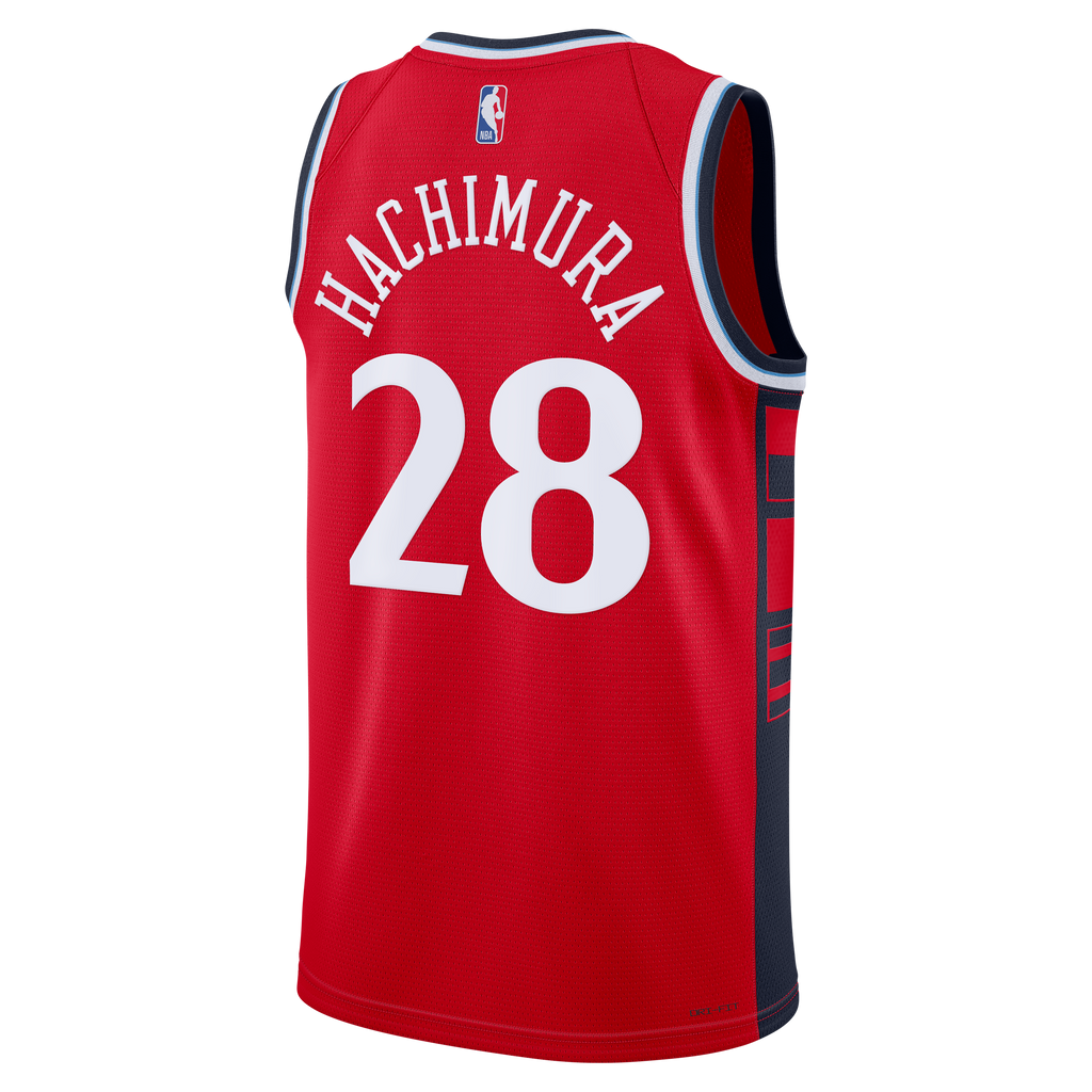 Men's Rui Hachimura LA Clippers Statement Edition Swingman NBA Basketball Jersey - Red - view 4