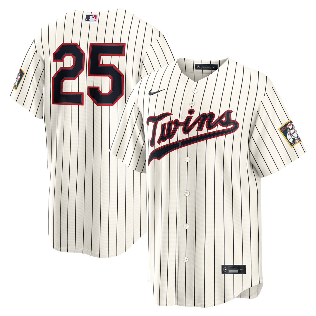 Men's Minnesota Twins Byron Buxton Cream 2026 Field of Dreams Stadium MLB Baseball Jersey - view 1