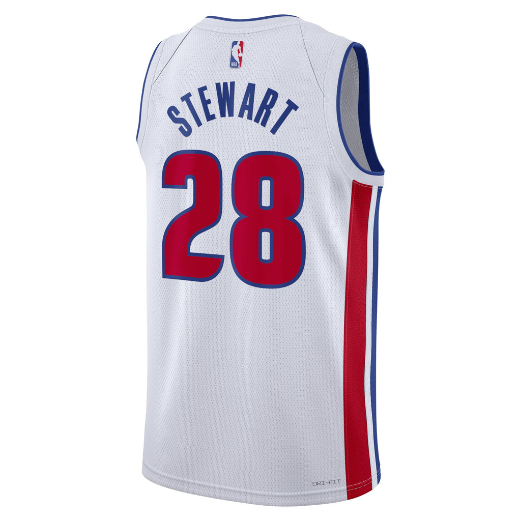 Unisex Isaiah Stewart Detroit Pistons Association Edition Swingman NBA Basketball Jersey - White - view 3