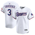 Men's Texas Rangers Leody Taveras White Home Limited MLB Baseball Jersey - view 1
