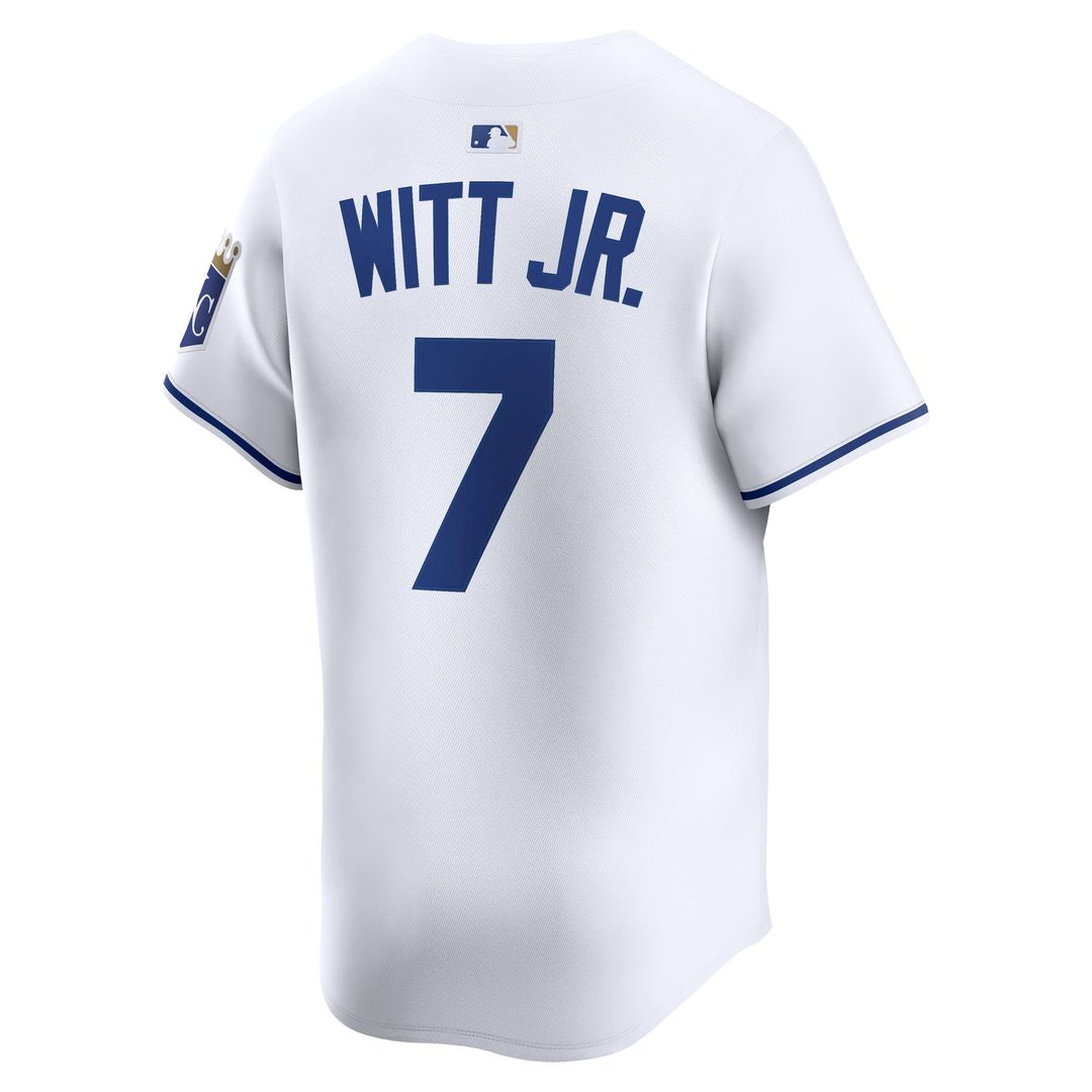 Men's Kansas City Royals Bobby Witt Jr. White Home Limited MLB Baseball Jersey - view 3
