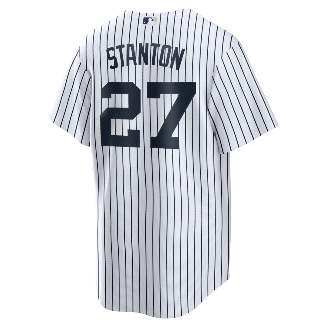 Men's New York Yankees Giancarlo Stanton White Home Replica Player Name MLB Baseball Jersey - view 3