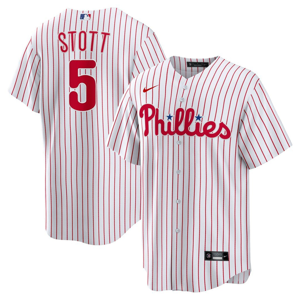 Men's Philadelphia Phillies Bryson Stott White Replica MLB Baseball Jersey - view 1