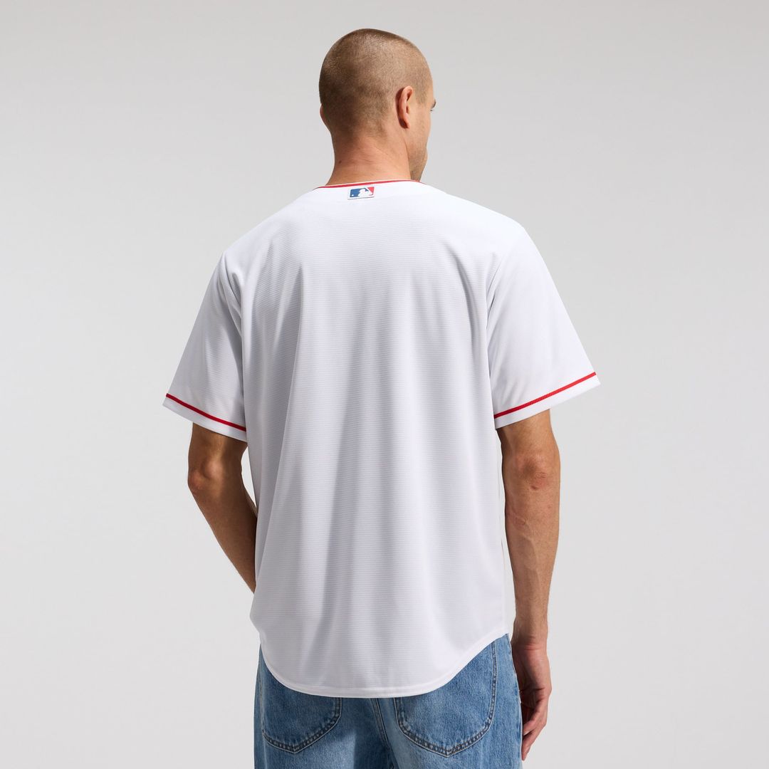 Men's Los Angeles Angels Red Alternate Replica MLB Baseball Jersey - view 8