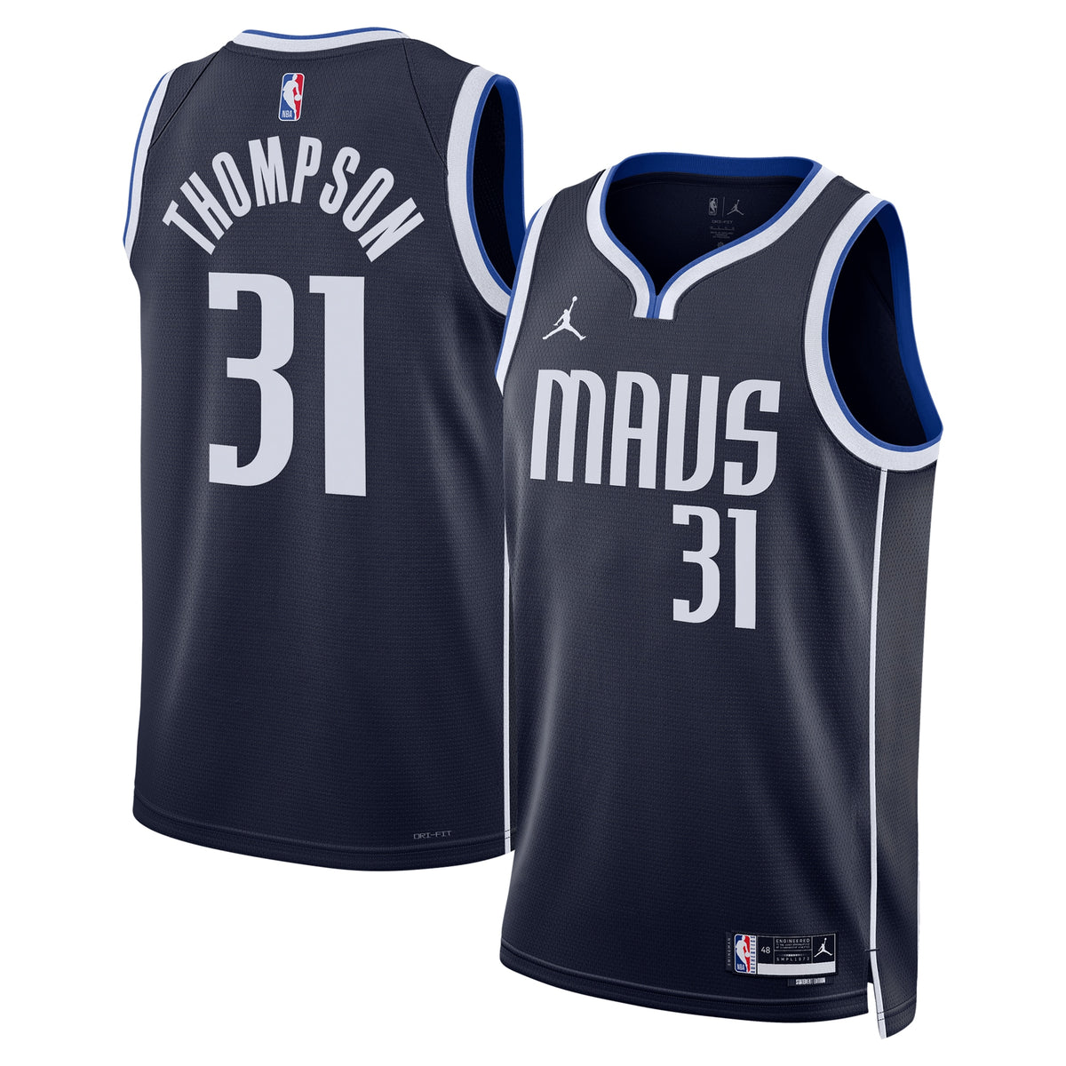 Unisex Klay Thompson Dallas Mavericks Statement Edition Swingman NBA Basketball Jersey - Navy - view 1