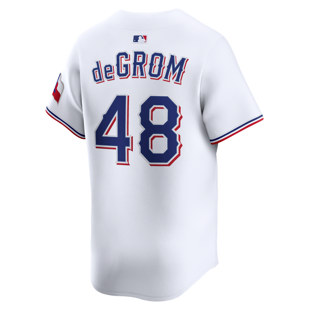 Men's Texas Rangers Jacob deGrom White Home Limited MLB Baseball Jersey - view 3