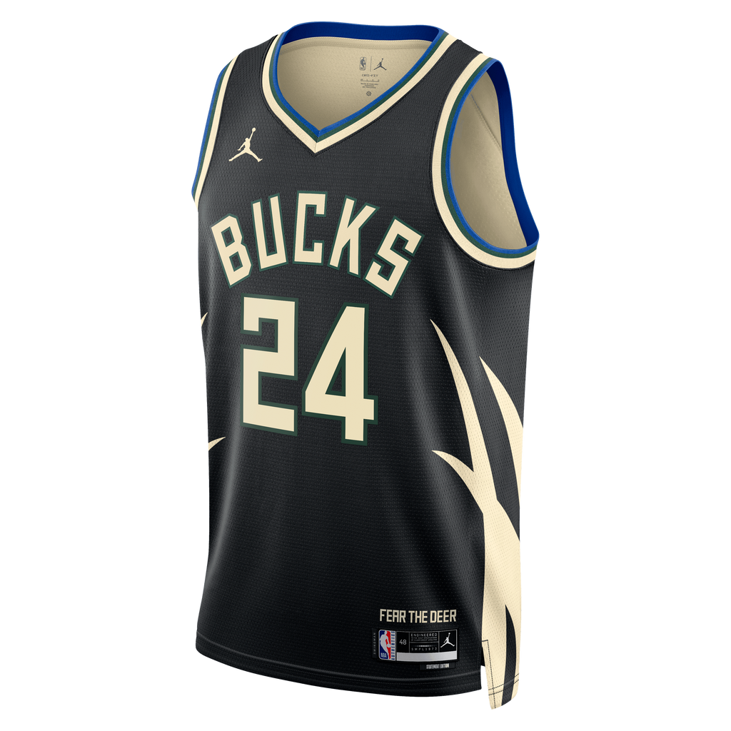 Unisex Jaime Jaquez Jr. Milwaukee Bucks Statement Edition Swingman NBA Basketball Jersey - Hunter Green - view 3