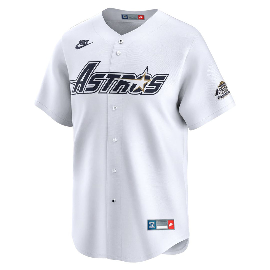 Men's Houston Astros Craig Biggio White Throwback Cooperstown Collection Limited MLB Baseball Jersey - view 2