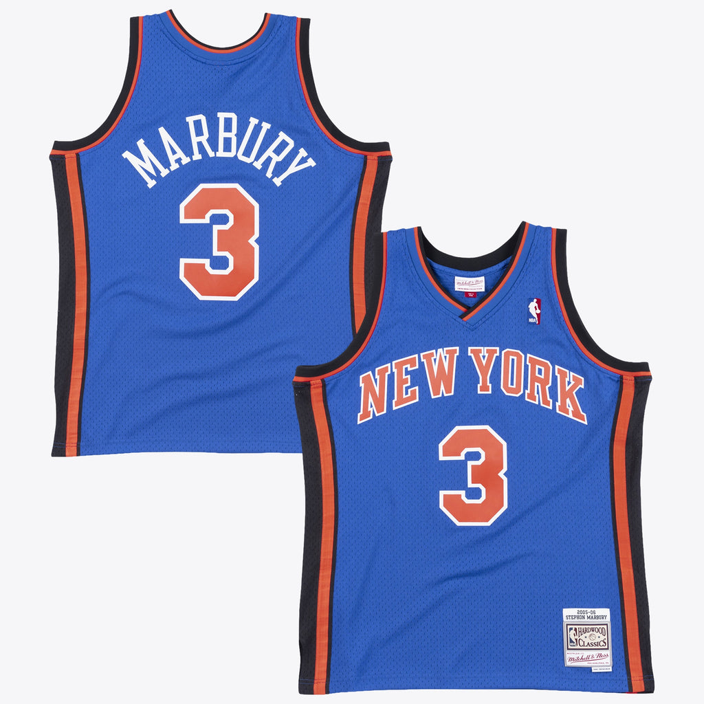 Men's New York Knicks Stephon Marbury 2006 Swingman NBA Basketball Jersey - Royal Blue - view 2