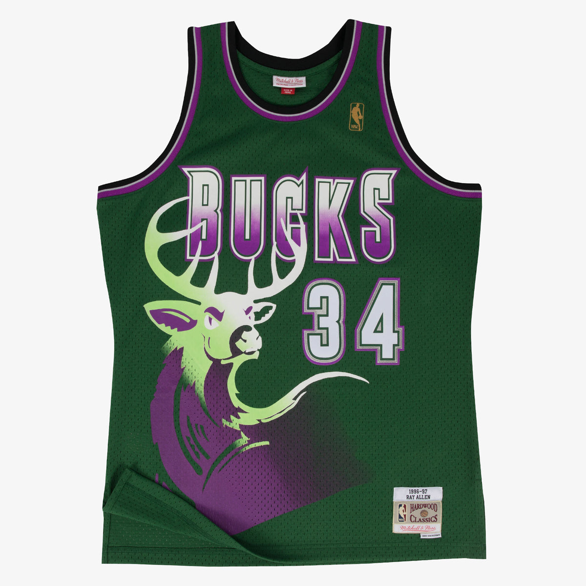 Men's Milwaukee Bucks Swingman NBA Basketball Jersey Alternate Ray Allen 1996-97 - view 2