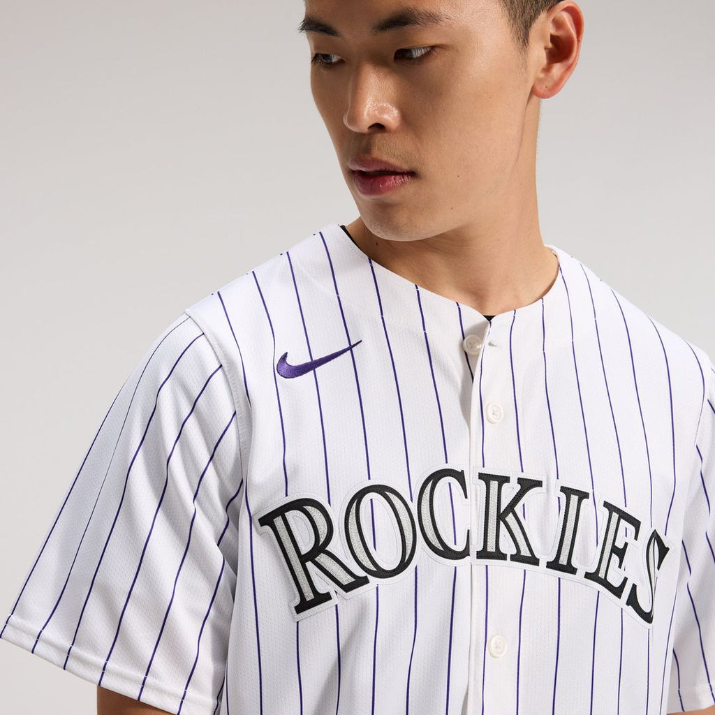 Men's Colorado Rockies White Home Limited MLB Baseball Jersey - view 7
