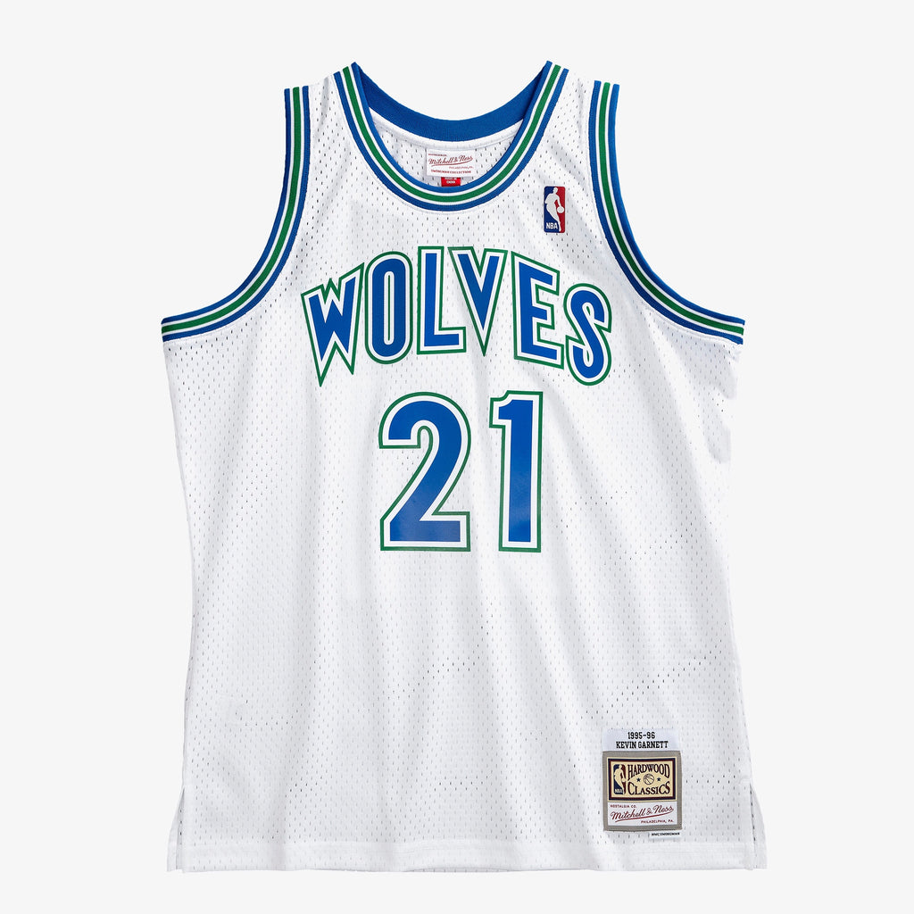 Men's Minnesota Timberwolves Kevin Garnett 1995 Swingman NBA Basketball Jersey - White - view 3