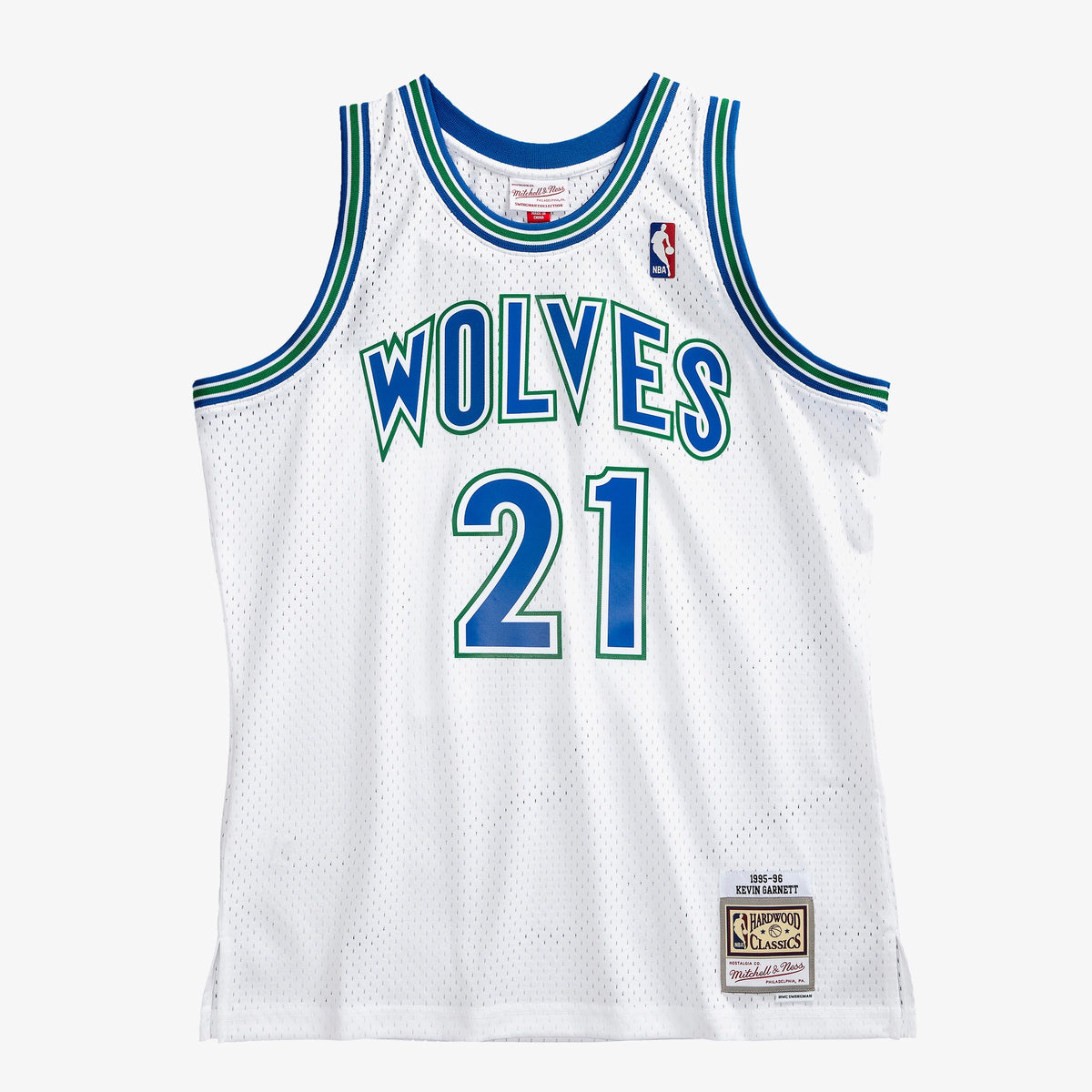 Men's Minnesota Timberwolves Kevin Garnett 1995 Swingman NBA Basketball Jersey - White - view 3
