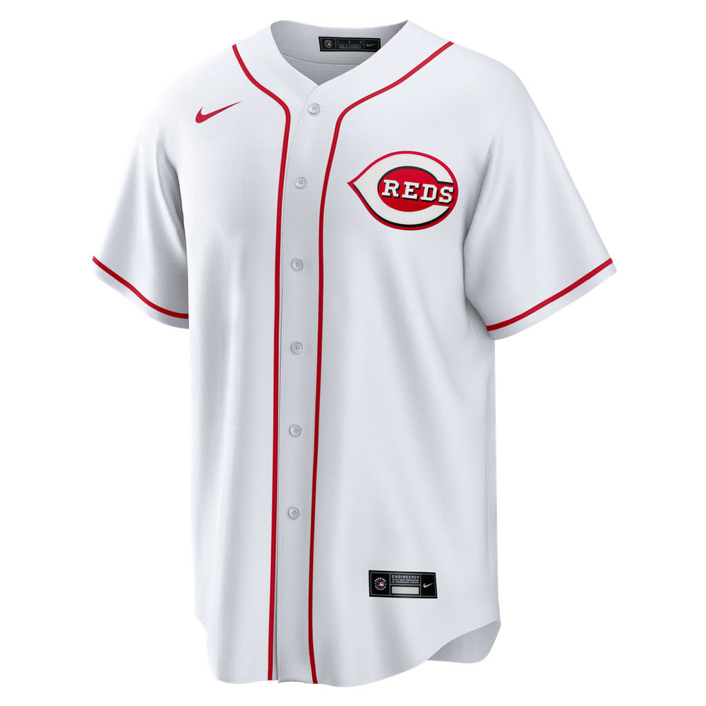Men's Cincinnati Reds White Home Big & Tall Replica MLB Baseball Jersey - view 2