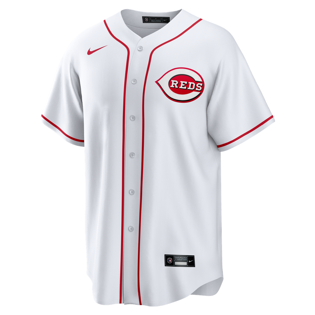 Men's Cincinnati Reds White Home Big & Tall Replica MLB Baseball Jersey - view 2