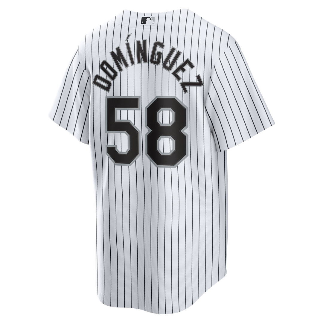 Men's Chicago White Sox Seranthony Domínguez White Home Replica MLB Baseball Jersey - view 3