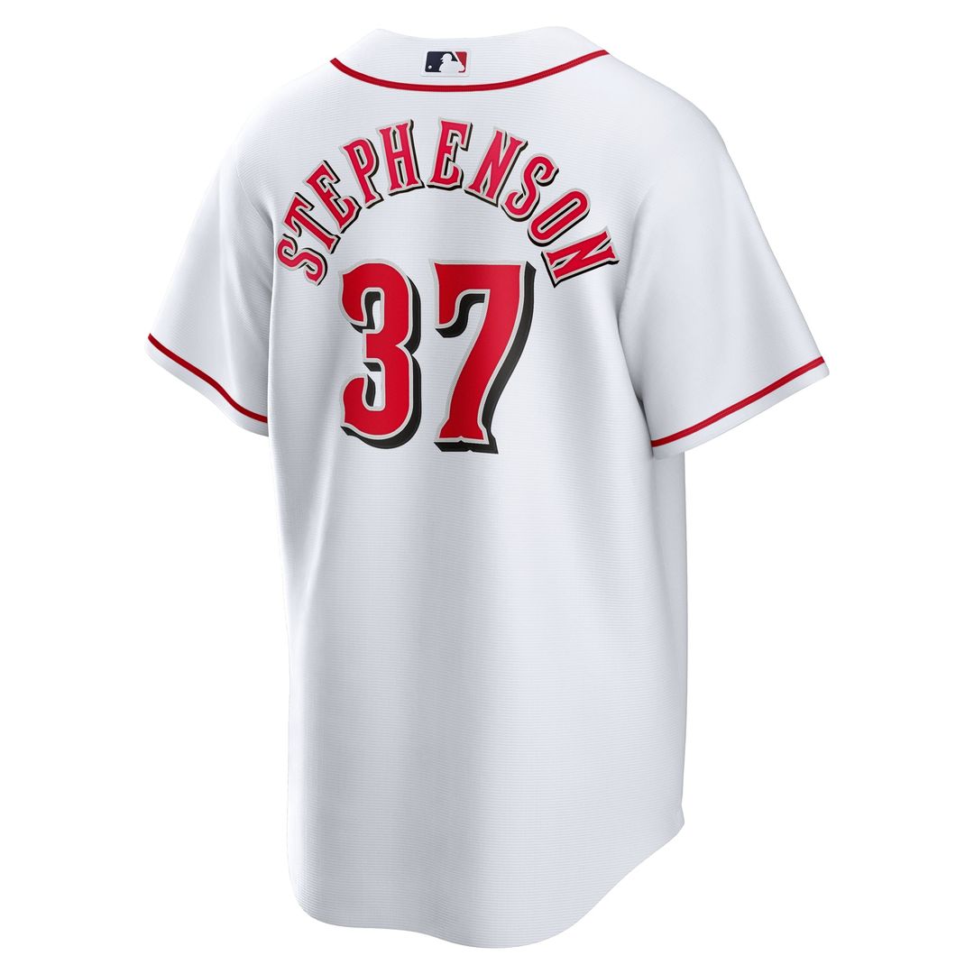 Men's Cincinnati Reds Tyler Stephenson White Home Replica MLB Baseball Jersey - view 3