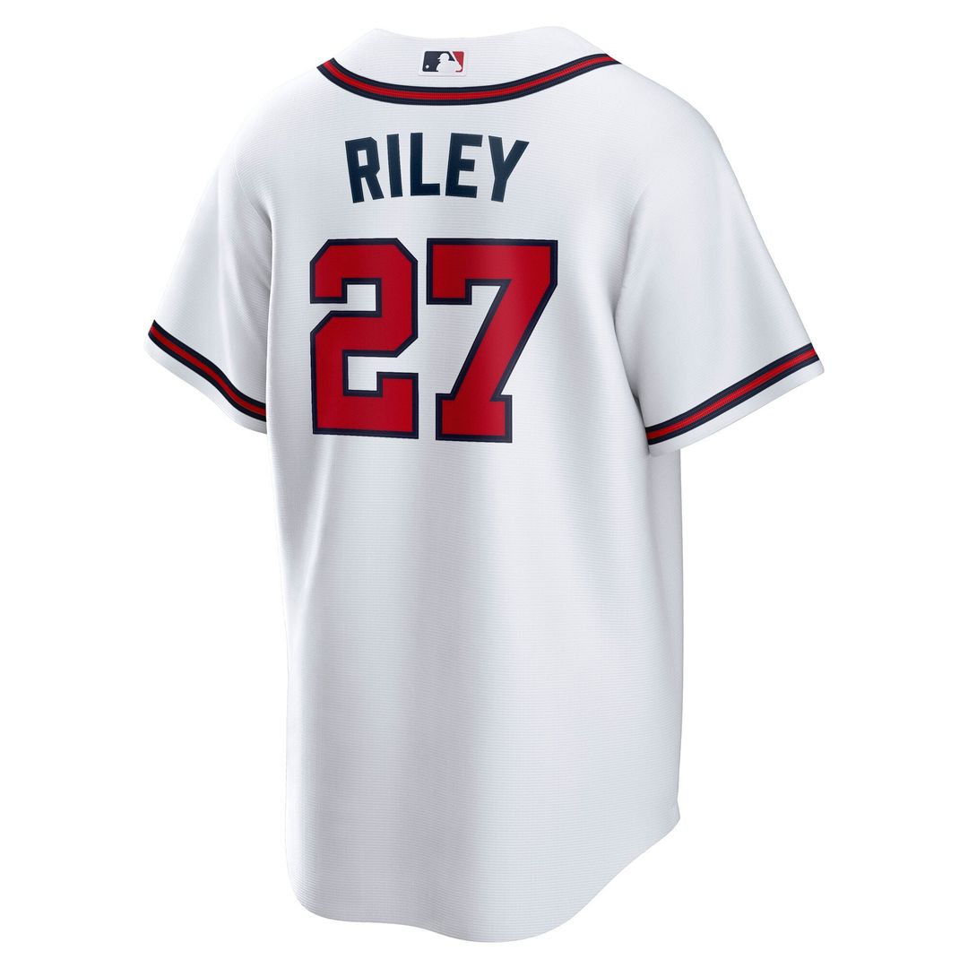 Men's Atlanta Braves Austin Riley White Home Replica MLB Baseball Jersey - view 3