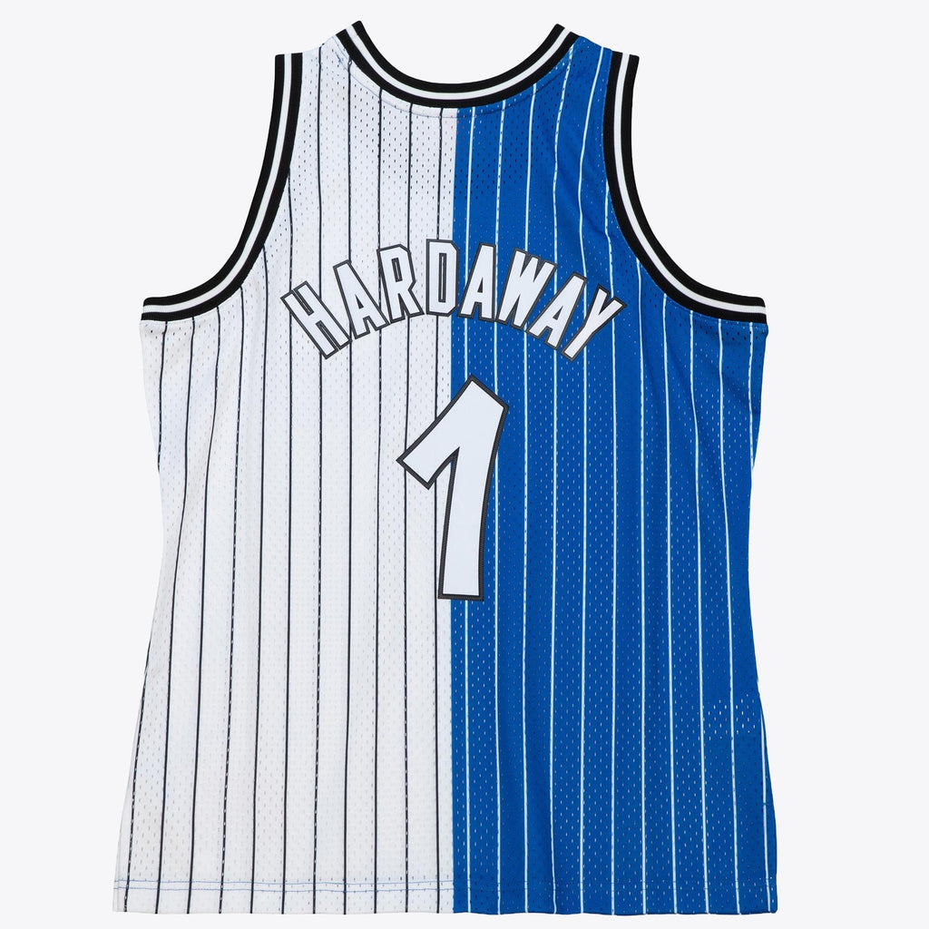 Men's Orlando Magic Anfernee Hardaway 1994 Split Swingman NBA Basketball Jersey - Blue/White - view 4