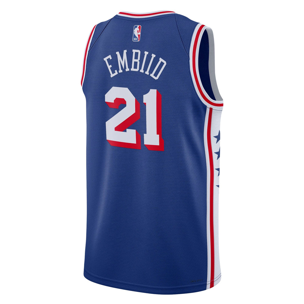 Unisex Philadelphia 76ers Icon Edition Swingman NBA Basketball Jersey - Joel Embiid - view 4