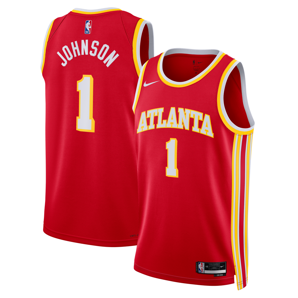 Unisex Jalen Johnson Atlanta Hawks Icon Edition Swingman NBA Basketball Jersey - Red - view 2