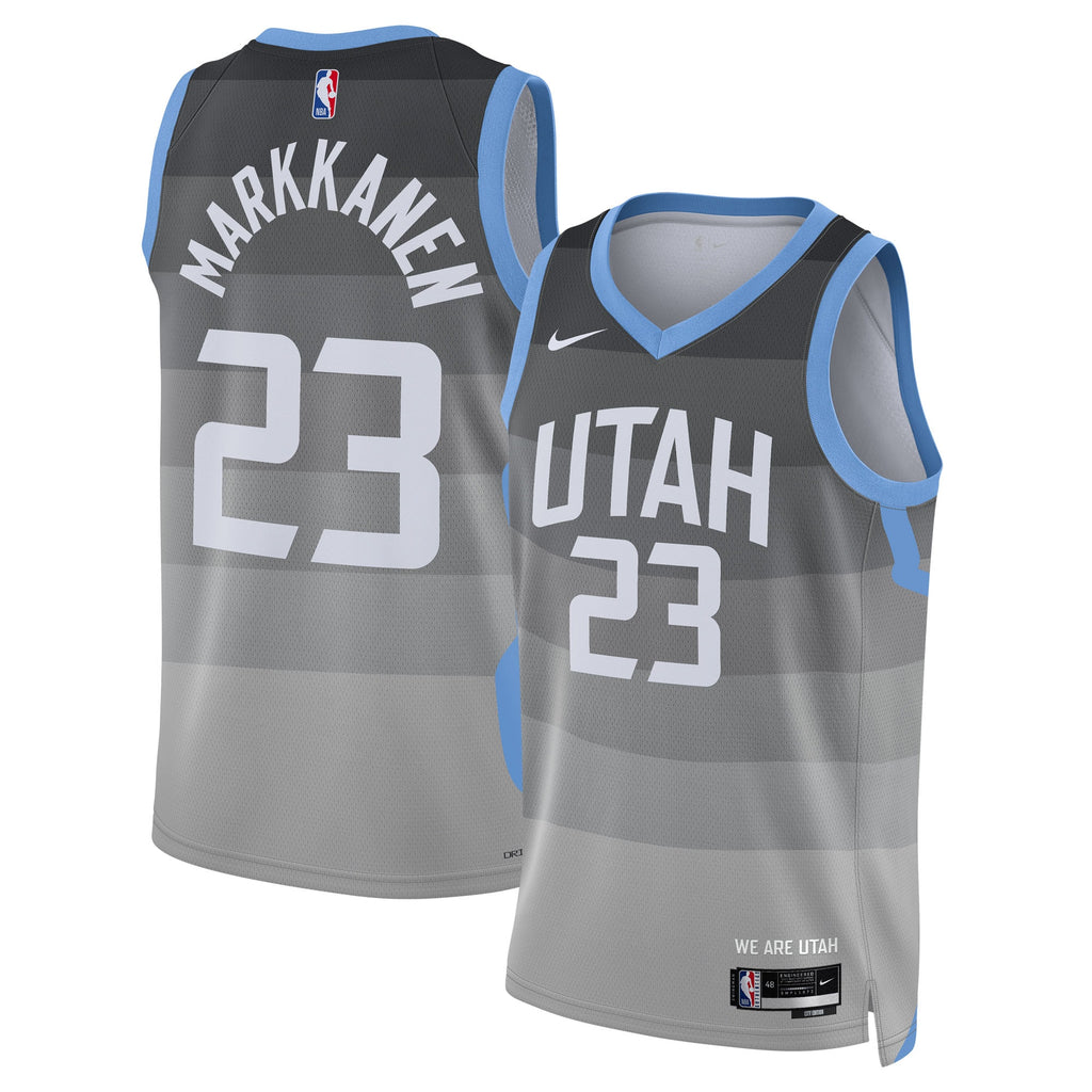 Unisex Lauri Markkanen Utah Jazz 2025/26 City Edition Swingman NBA Basketball Jersey - Gray - view 1