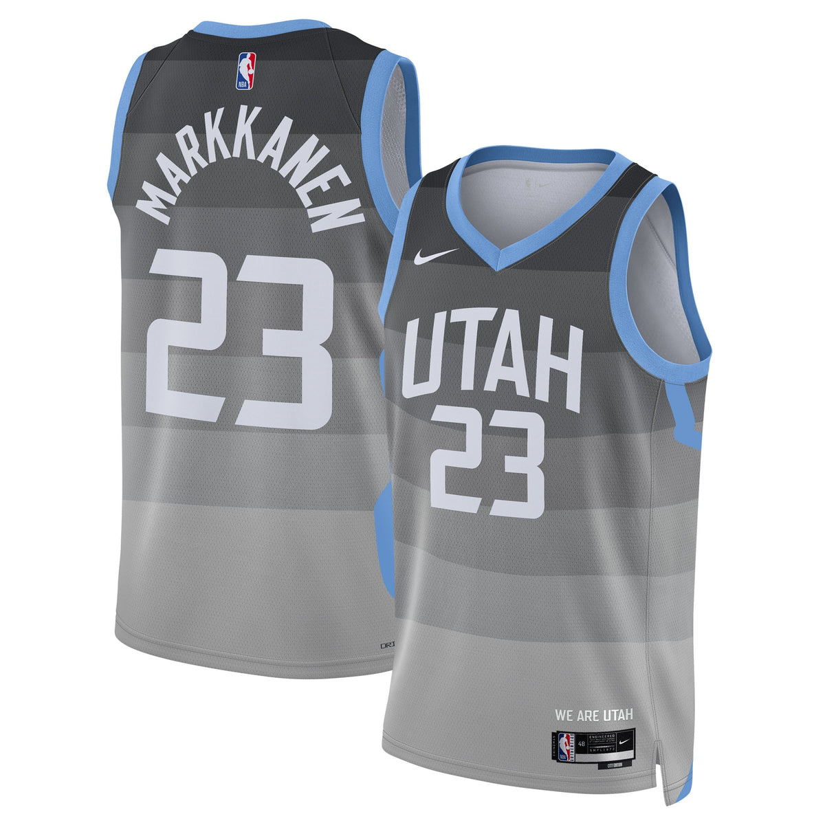 Unisex Lauri Markkanen Utah Jazz 2025/26 City Edition Swingman NBA Basketball Jersey - Gray - view 1