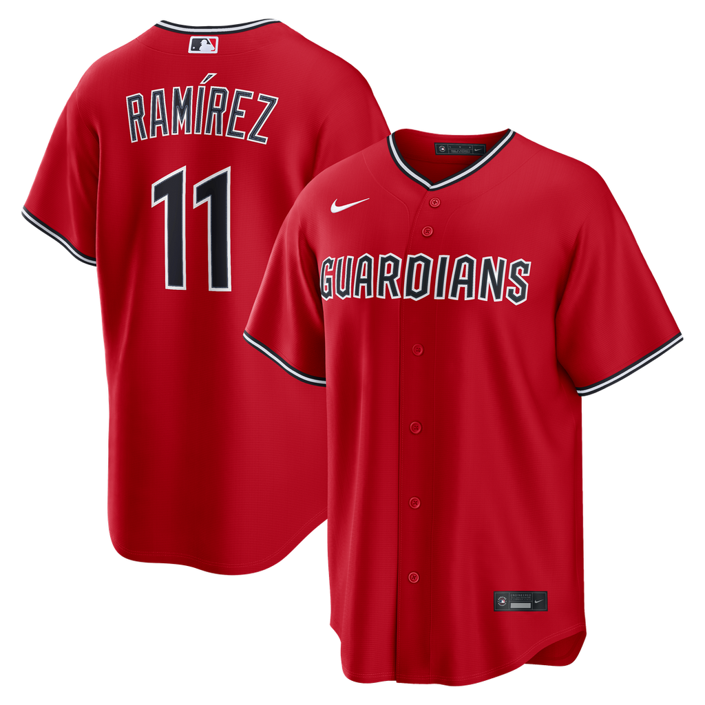 Men's Cleveland Guardians José Ramírez Red Alternate Replica MLB Baseball Jersey - view 1